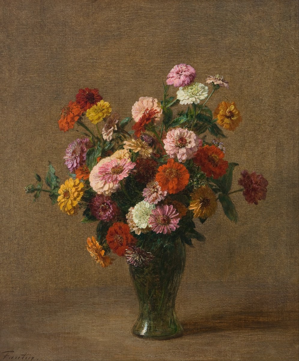 Zinnias circa 1897