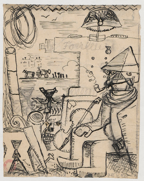 Szkic do wcześniejszej wersji Antykwariusza 1930
