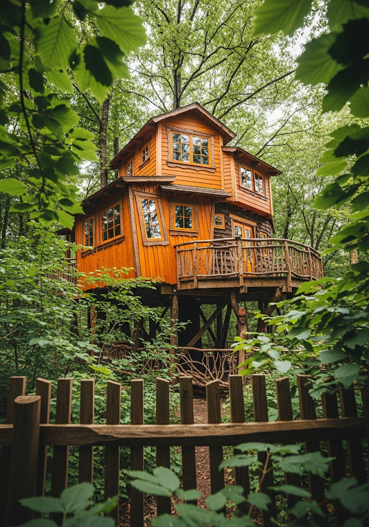 Whimsical Forest Treehouse