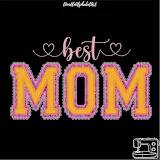 Stitch photo 9 of the Varsity Double Applique Lace Embroidery Font embroidery design