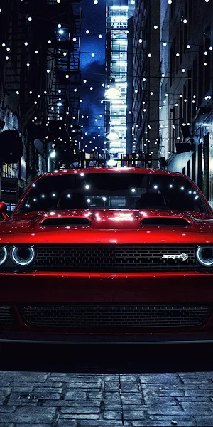 Dodge Challenger, Muscle Car, Red Car, Car Photography 4K Wallpaper Background