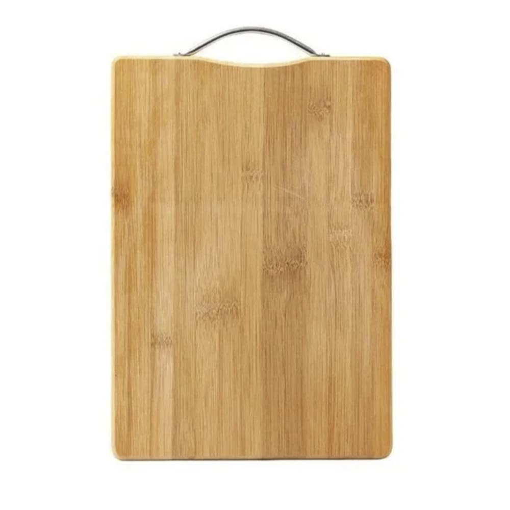 Tabla para picar grande de bambú Makom Home™ con asa de aluminio