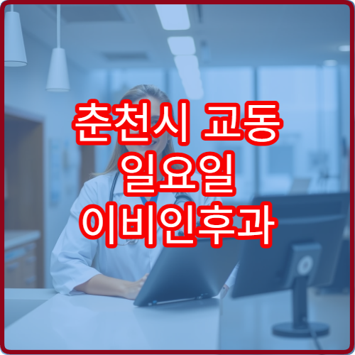 춘천시 교동 일요일 이비인후과 진료 병원 찾기