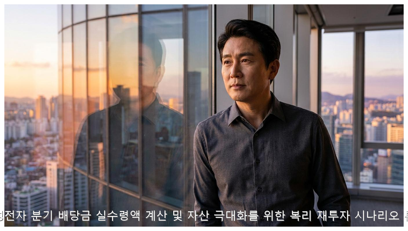 삼성전자 분기 배당금 실수령액 계산 및 자산 극대화를 위한 복리 재투자 시나리오 분석 핵심 안내 및 분석 인포그래픽 (3)