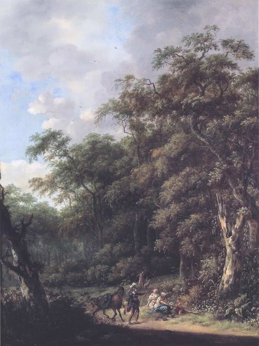 Boslandschap met Erminia bij de herders
