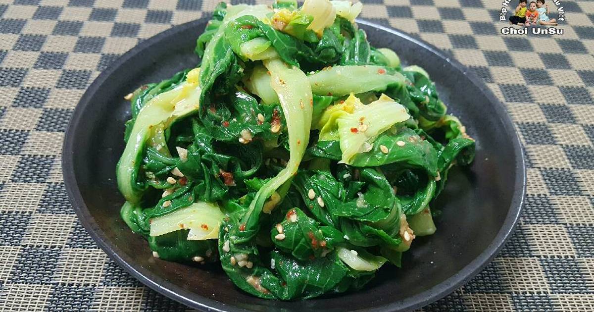 Cải Bẹ xanh trộn tương đậu 봄동된장무침