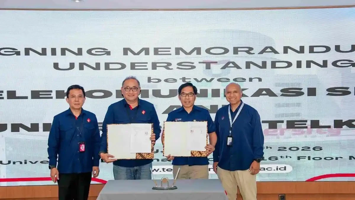 Logo dan tampilan program magang virtual Virtuship dari Telkomsel untuk mahasiswa.