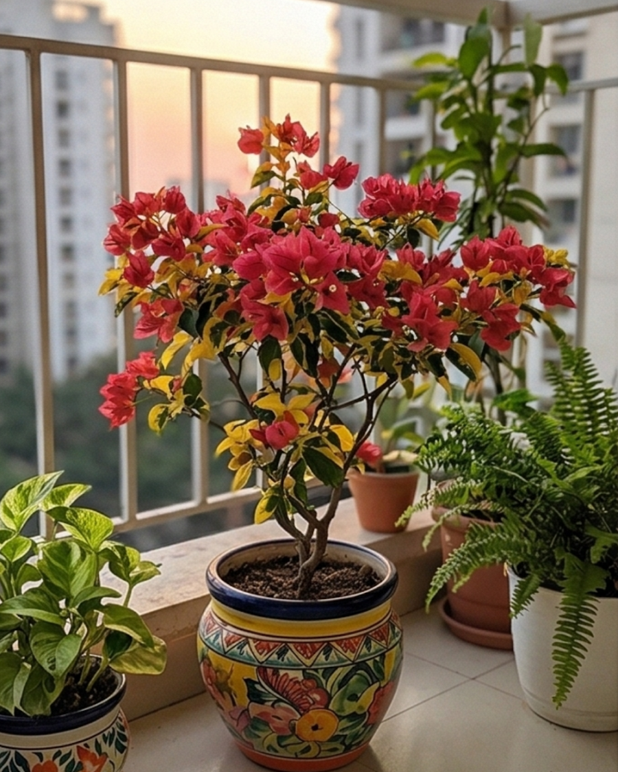 Imported Golden Brezza Red Bougainvillea Plant — view 2