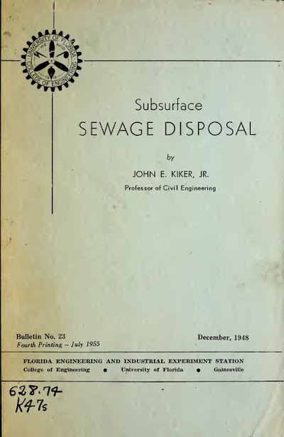subsurface sewage disposal 1948