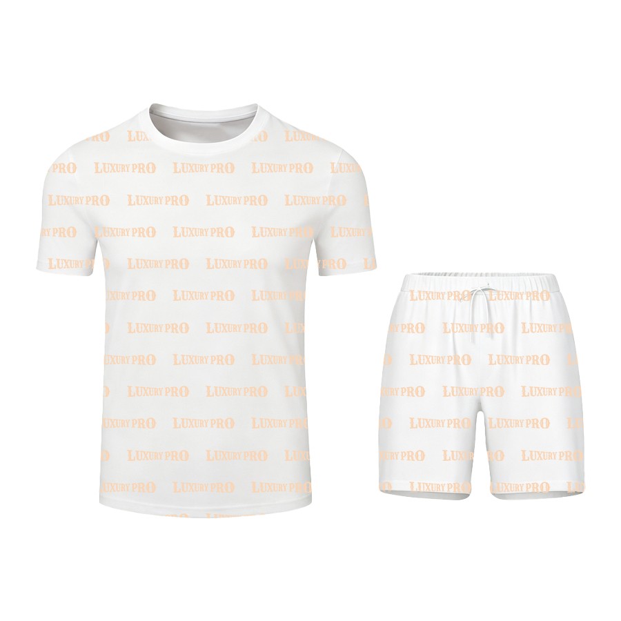 AOP Universal Crew Neck Short Sleeve US Size + Universal Beach Shorts (Cotton Like)