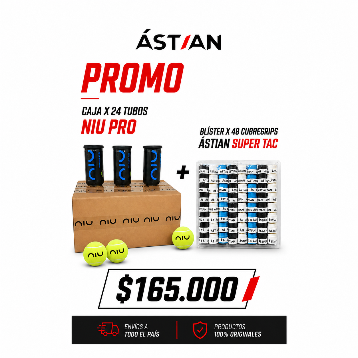 COMBO NIU PRO + 48 CUBREGRIPS ÁSTIAN