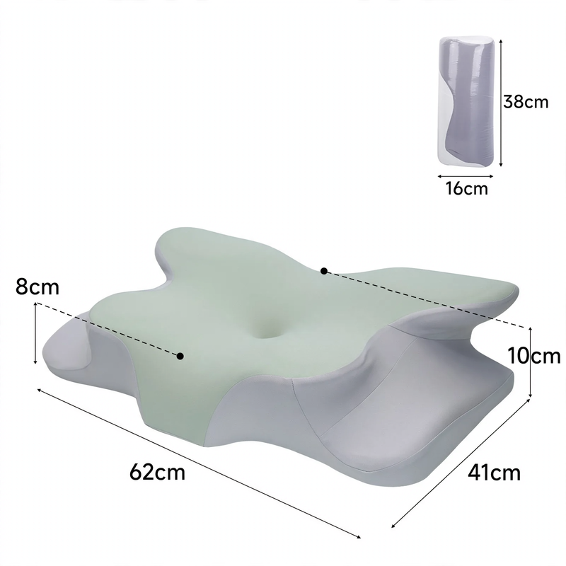 Butterfly-shaped memory foam neck support pillow