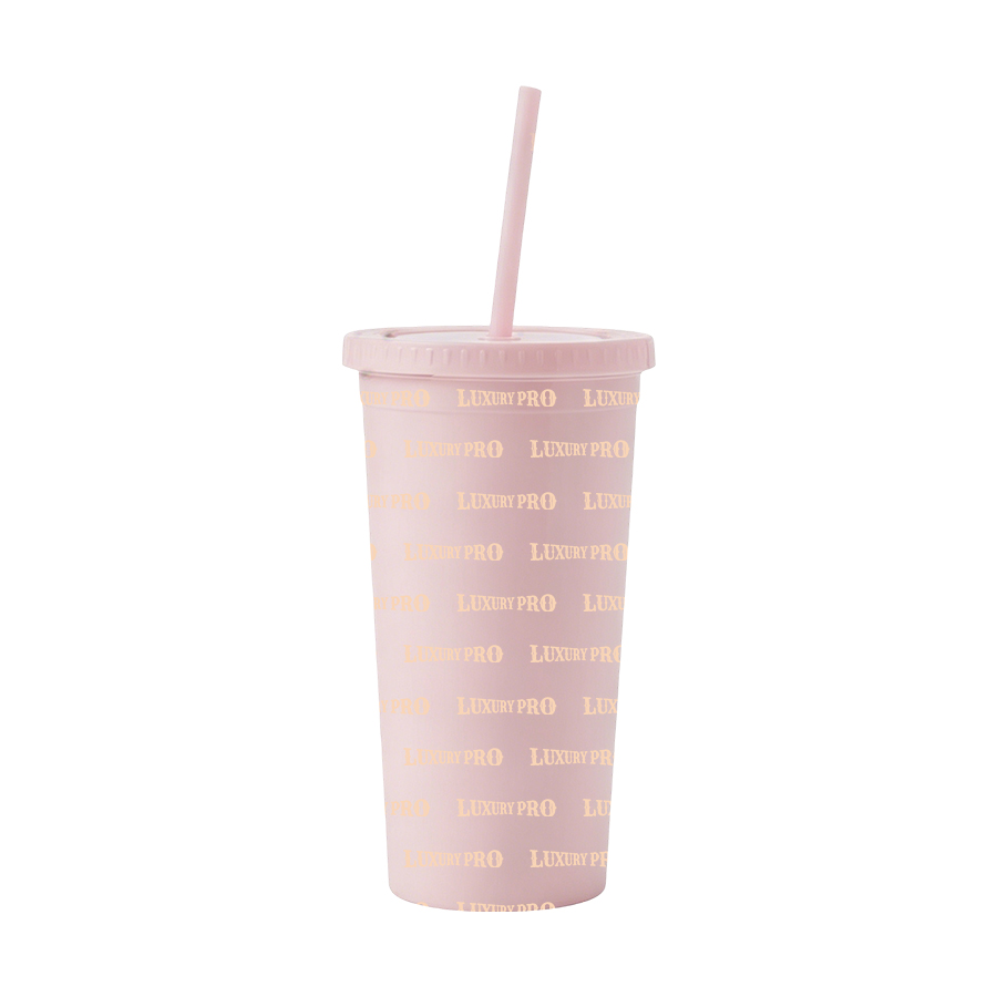 Double Wall Plastic Straw Cup