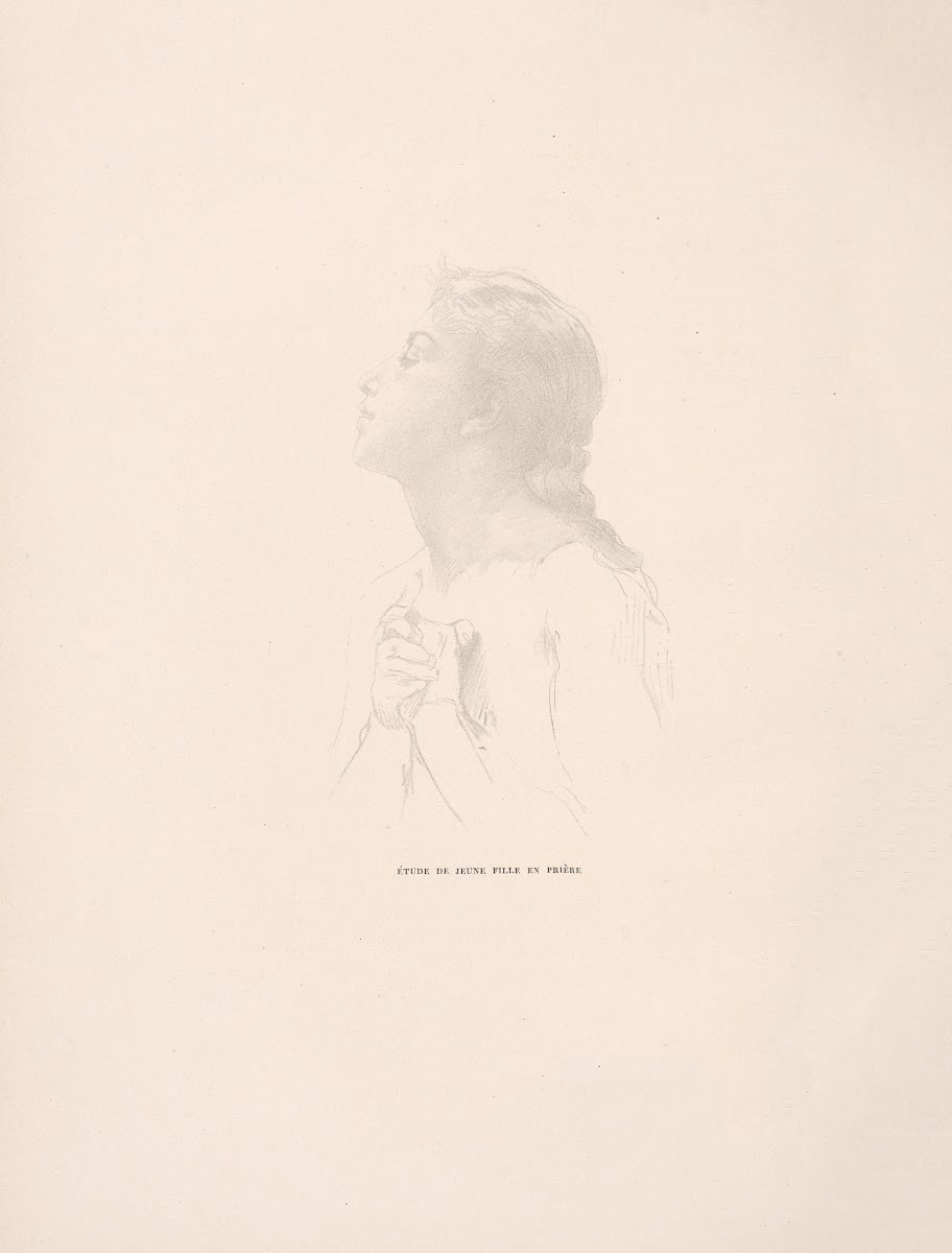Ètude de jeune fille en prière 19th century