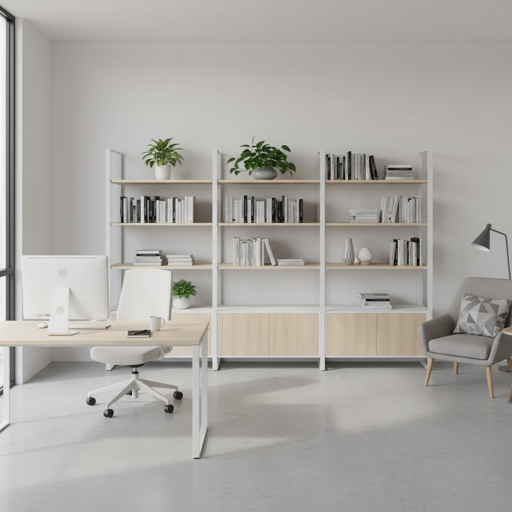 RADAR Color Large Display Shelf With Six-Door Bottom Cabinet