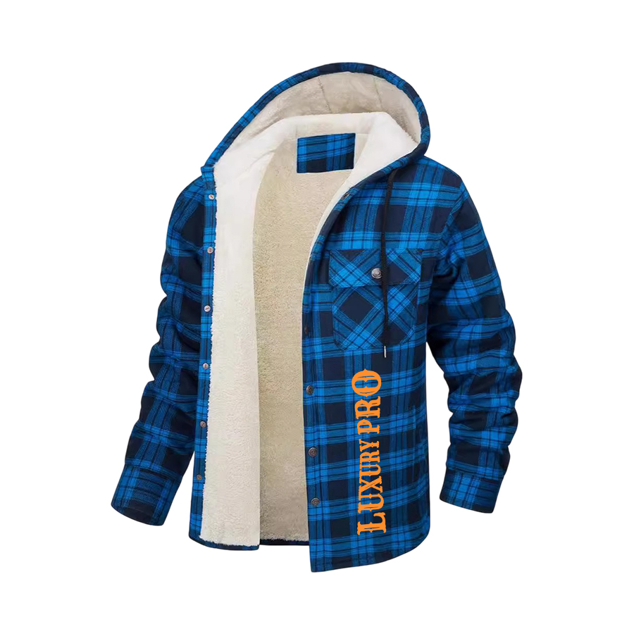 2D Men's Long-Sleeved Hooded Fleece-Lined