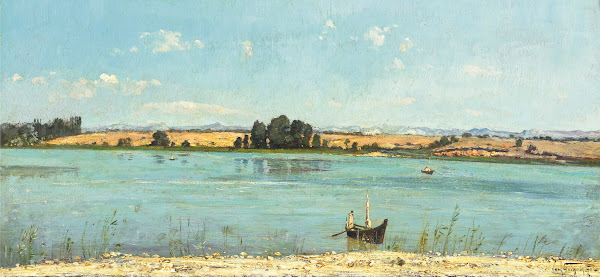 Barques sur la Durance 1870