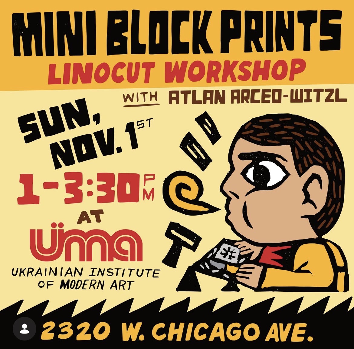 Mini Block Prints — ліногравюра з Atlan Arceo-Witzl