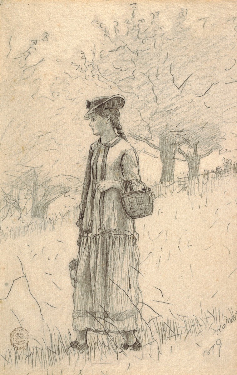 Young Woman Carrying a Basket 1879
