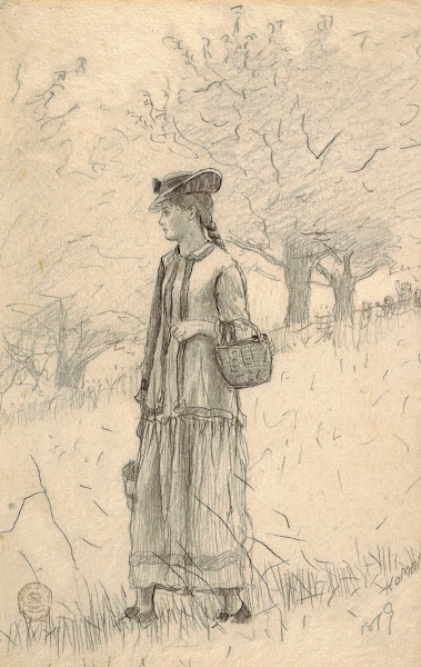 Young Woman Carrying a Basket 1879