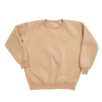 Sweatshirt women's Twins insulated with embroidery beige S