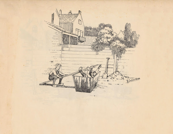 Jongens spelen met een bak en plank 1892   1947