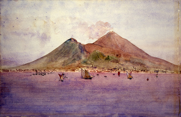 Mt Vesuvius from the Bay of Naples 1905