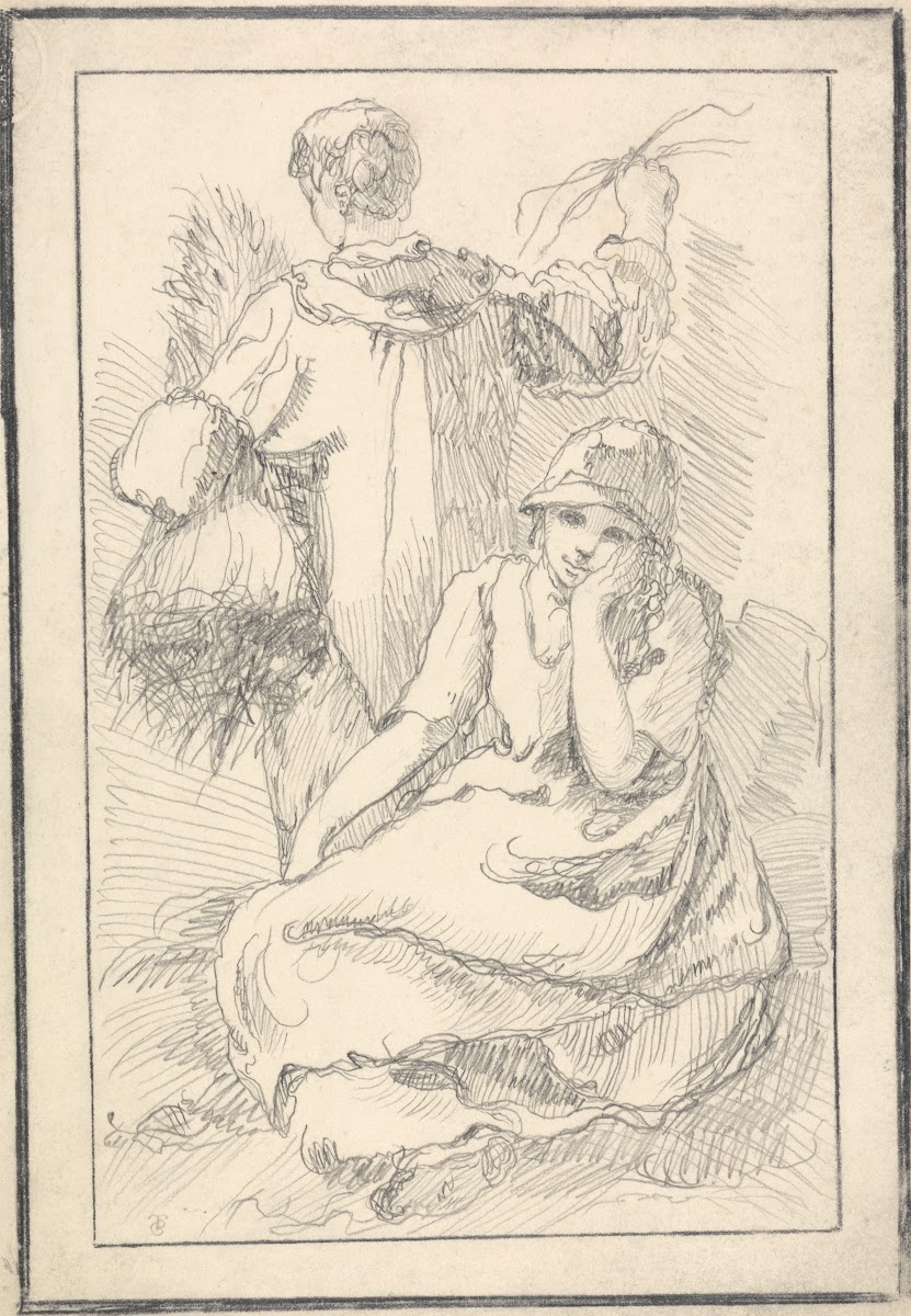 Seated Woman and Standing Figure