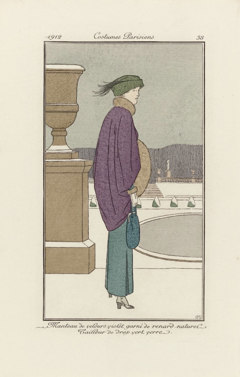 Manteau de velours violet 1912