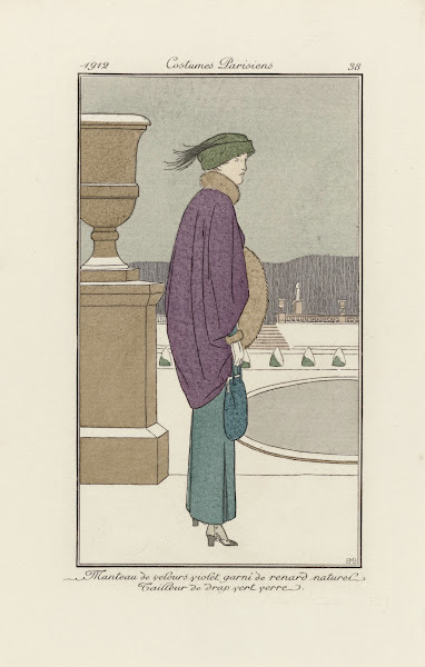 Manteau de velours violet 1912