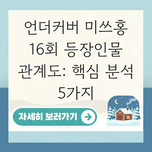 언더커버 미쓰홍 16회 등장인물 관계도