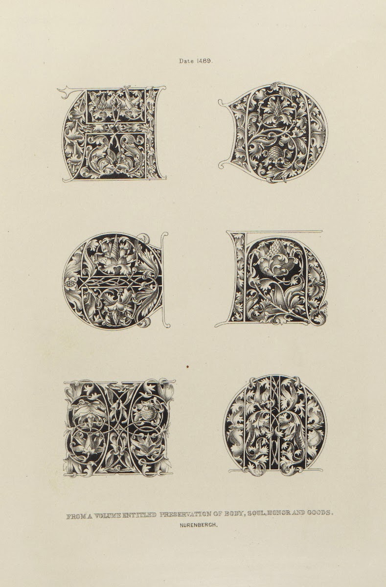 Alphabets  numerals and devices of the middle ages Pl26 1845