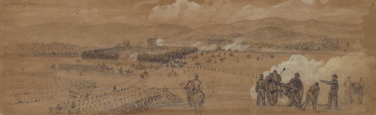 Battle near Upperville Ashbys Gap in Distance 1863