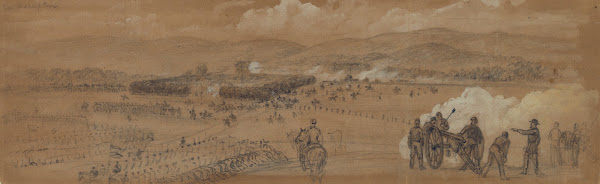 Battle near Upperville Ashbys Gap in Distance 1863