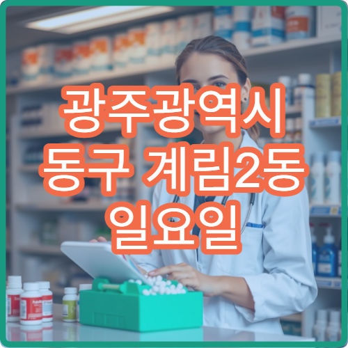 광주광역시 동구 계림2동 일요일 당번약국 지사제·복통약 판매