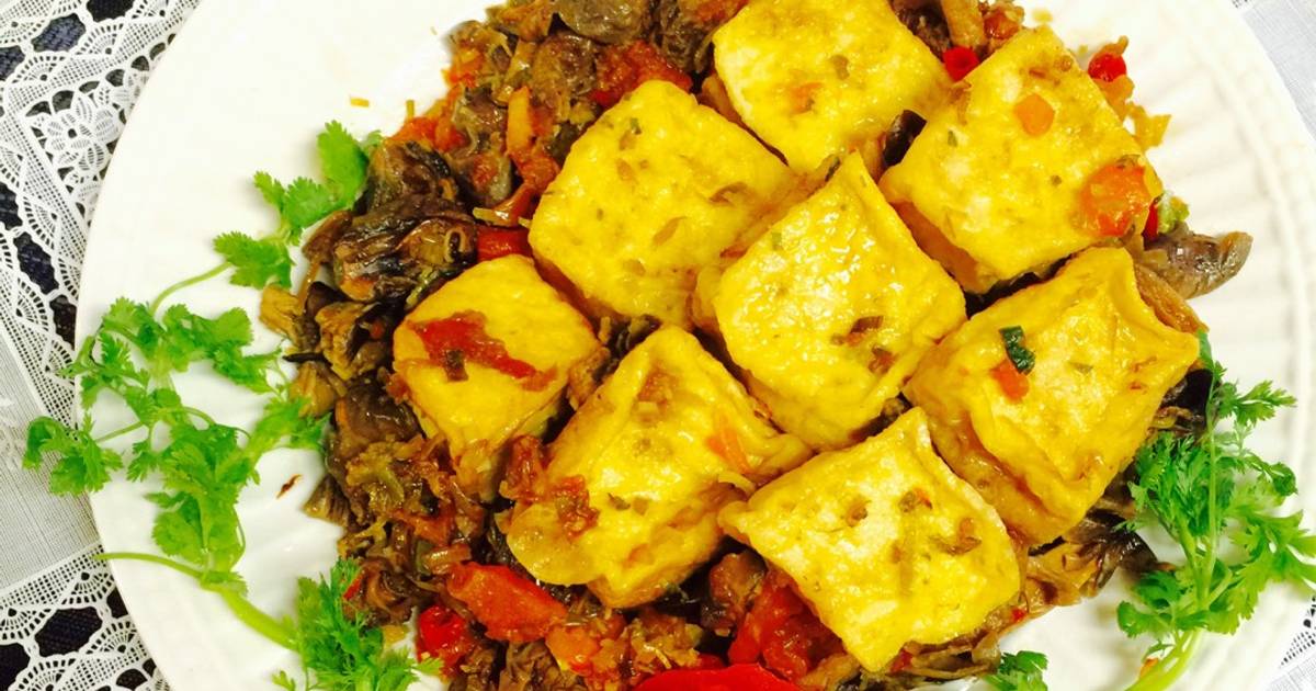 Đậu hũ kho cà chua & nấm !