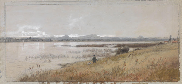 View of Hegau on Zellersee 1878
