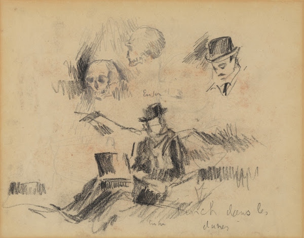 Doodshoofden en Willy Finch in de duinen 1888