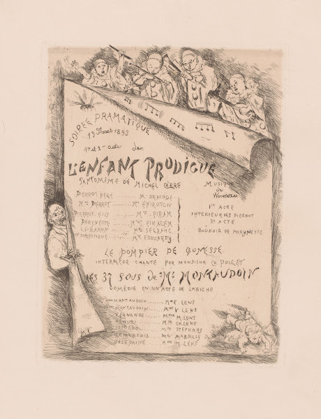 Announcement and program for a theater evening 1893
