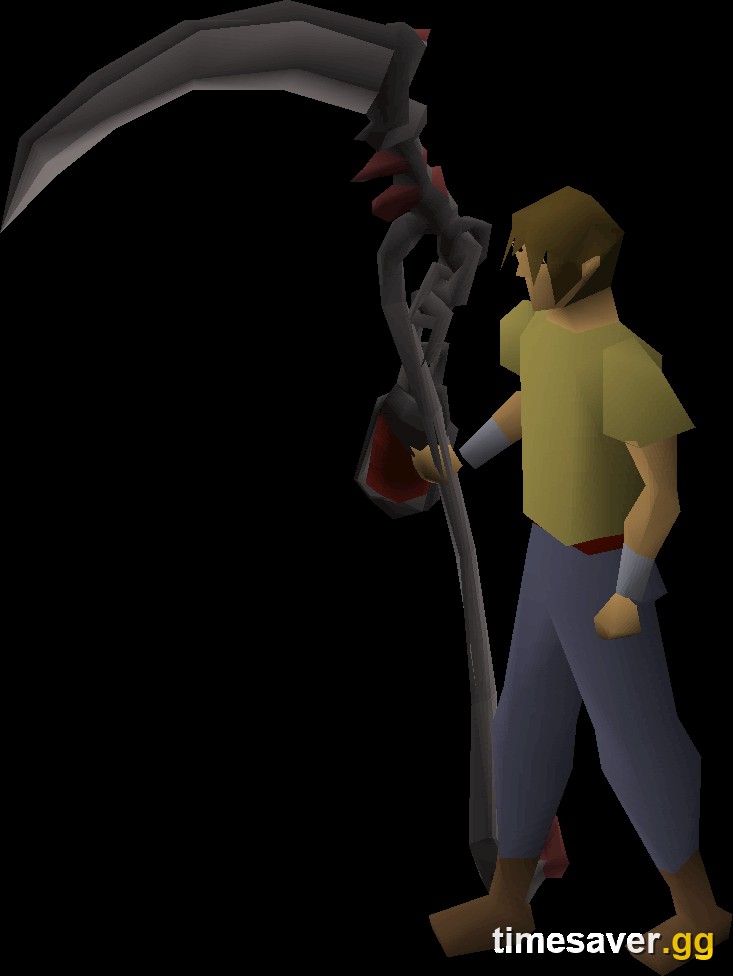 OSRS character equipped with the Scythe of Vitur