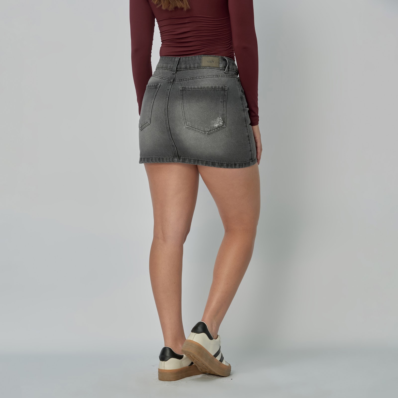 Falda dama rígida, color Gris - Vista 5