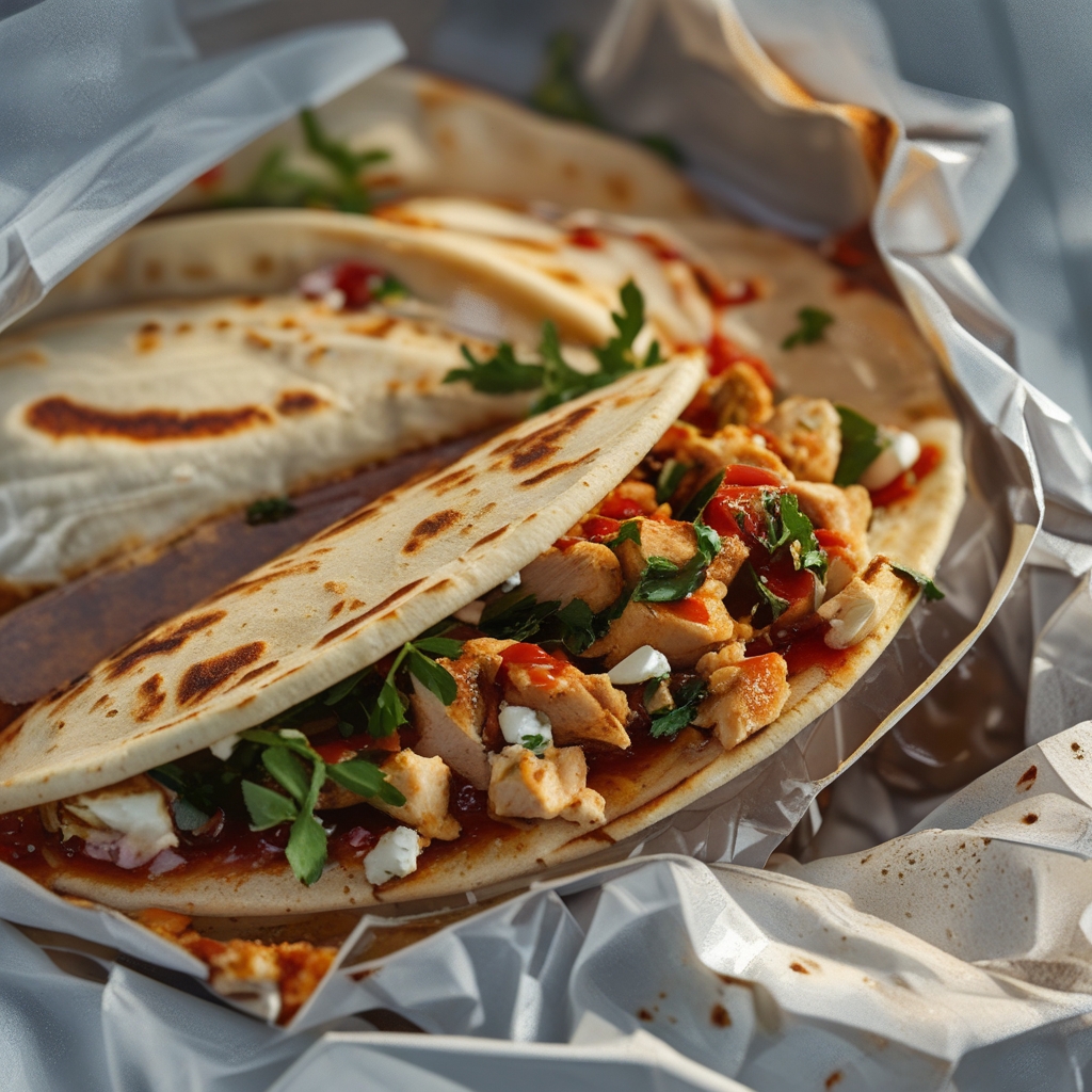 Chicken Feta Pita Wraps: Easy Homemade Weeknight Meal finished