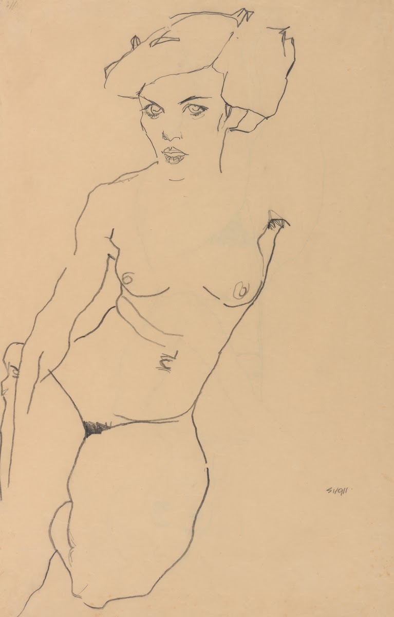 Kneeling FemaleNude 1911