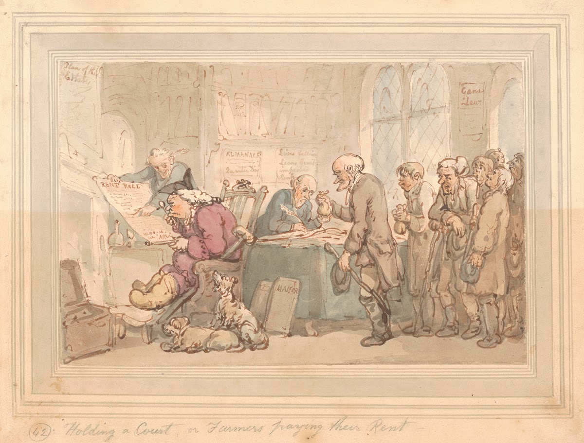 Holding a court or farmers paying their rent ca 17801825