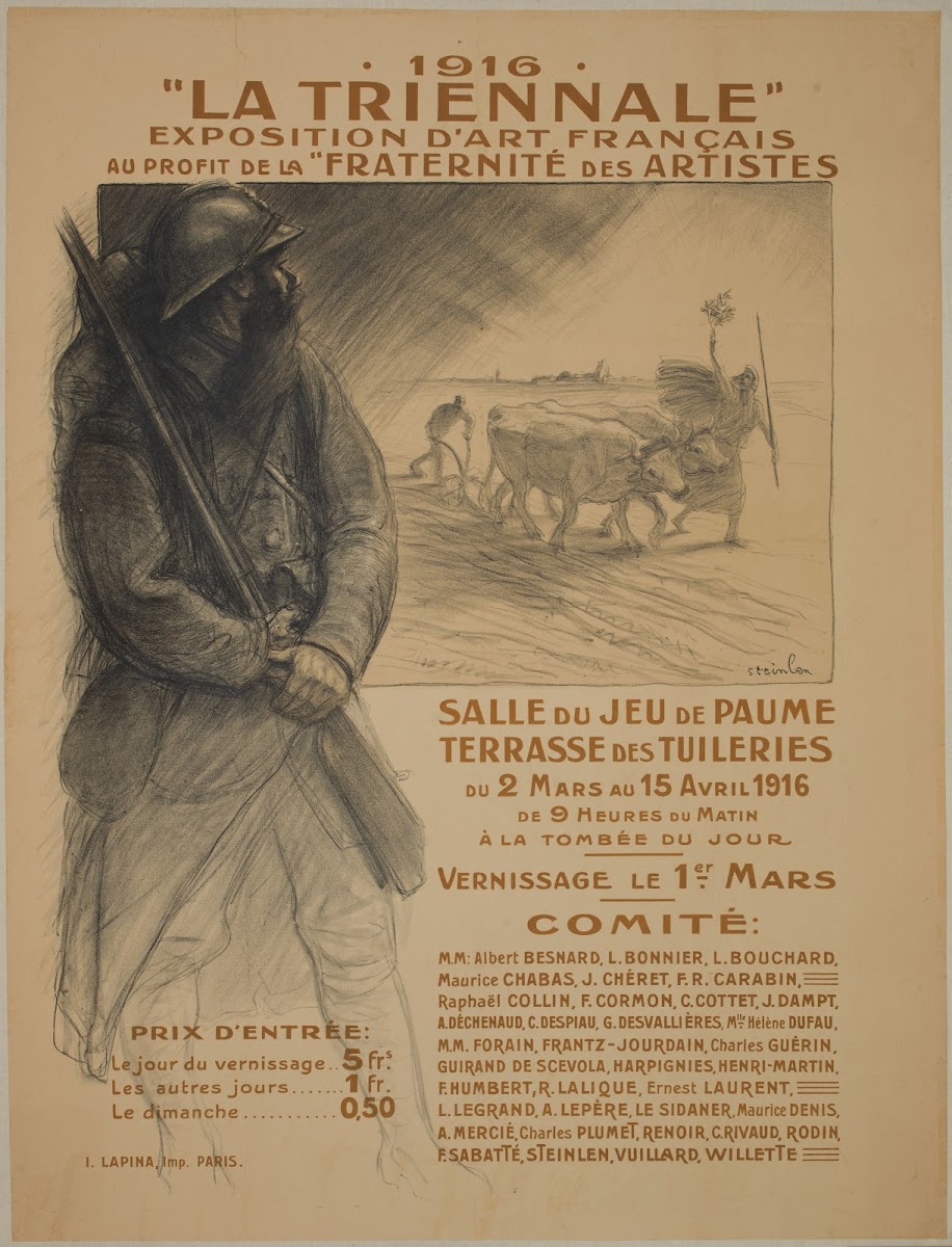 1916 La Triennale Exposition Dart FrançAis Au Profit De La Fraternité Des Artist
