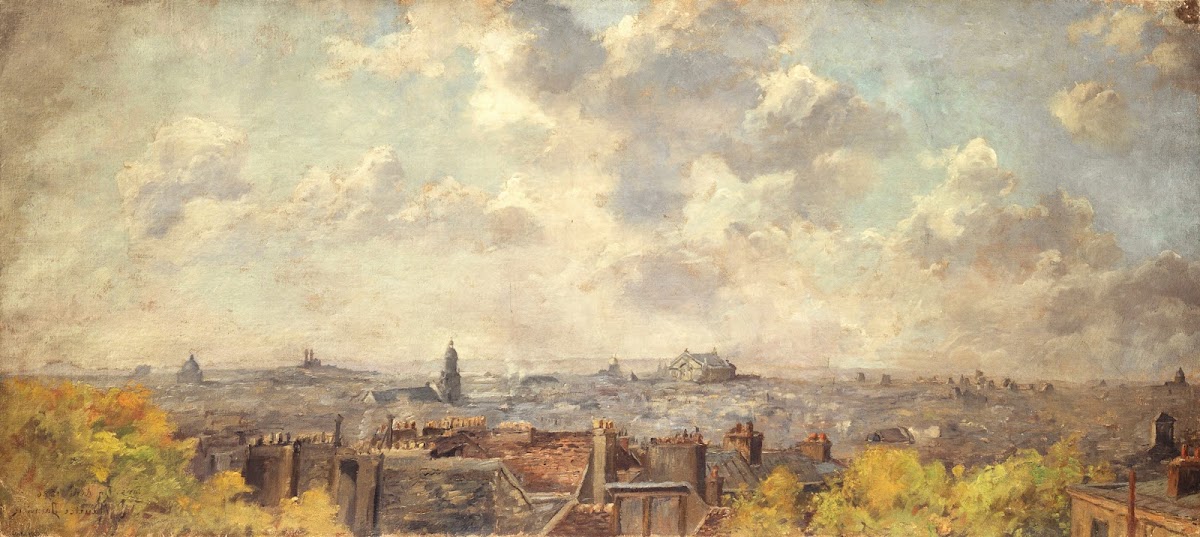 Vue Panoramique De Paris Prise De La Rue Victor Massé 1886