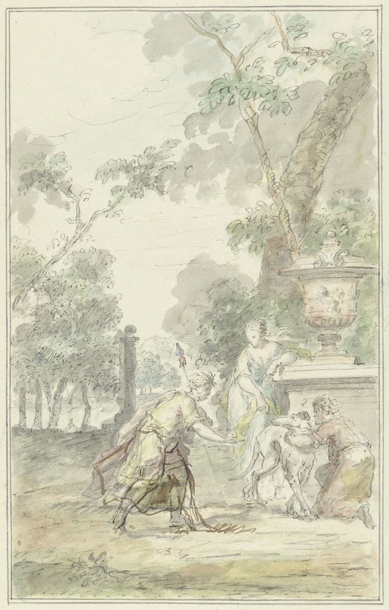 Ontwerp voor een zaalstuk Dorinda geeft Silvio zijn hond terug 1715   1798