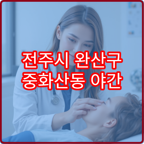전주시 완산구 중화산동 야간 소아과 진료 가능한 병원 아이 야간 진료 정보