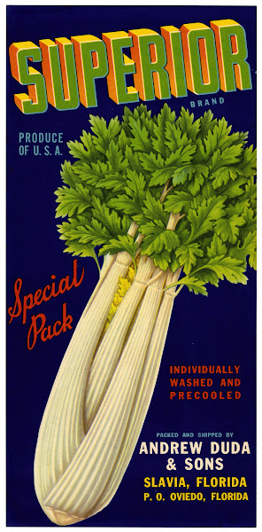 Superior Brand Celery Label 1930 1950