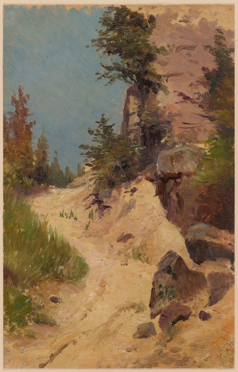 Landscape with a Sandy Road and a Rock 1892 1910